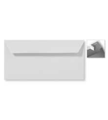 Envelop Striplock 11 x 22 cm - Zwart  - 120 GM - Rechte klep - Striplock