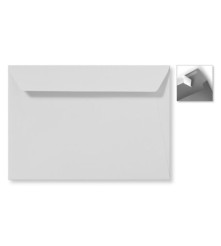 Envelop Striplock 15,6  x 22 cm - Zilvergrijs - 120 GM - Rechte klep - Striplock