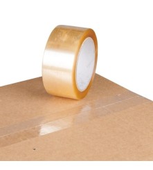 PP Tape met acryllijm, Low noise, Transparant 50mm x 66 meter 28my