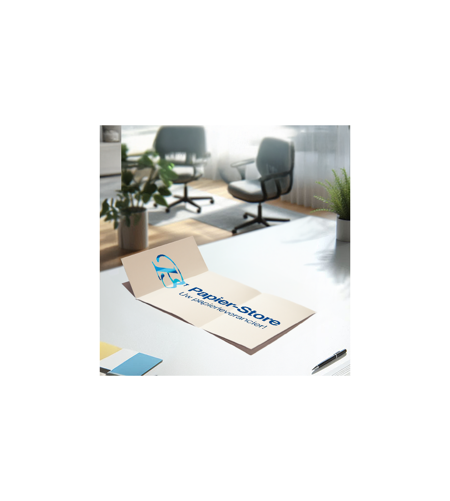 A4 - Zig zag - 4 luik  - Wit - 120 G/M2