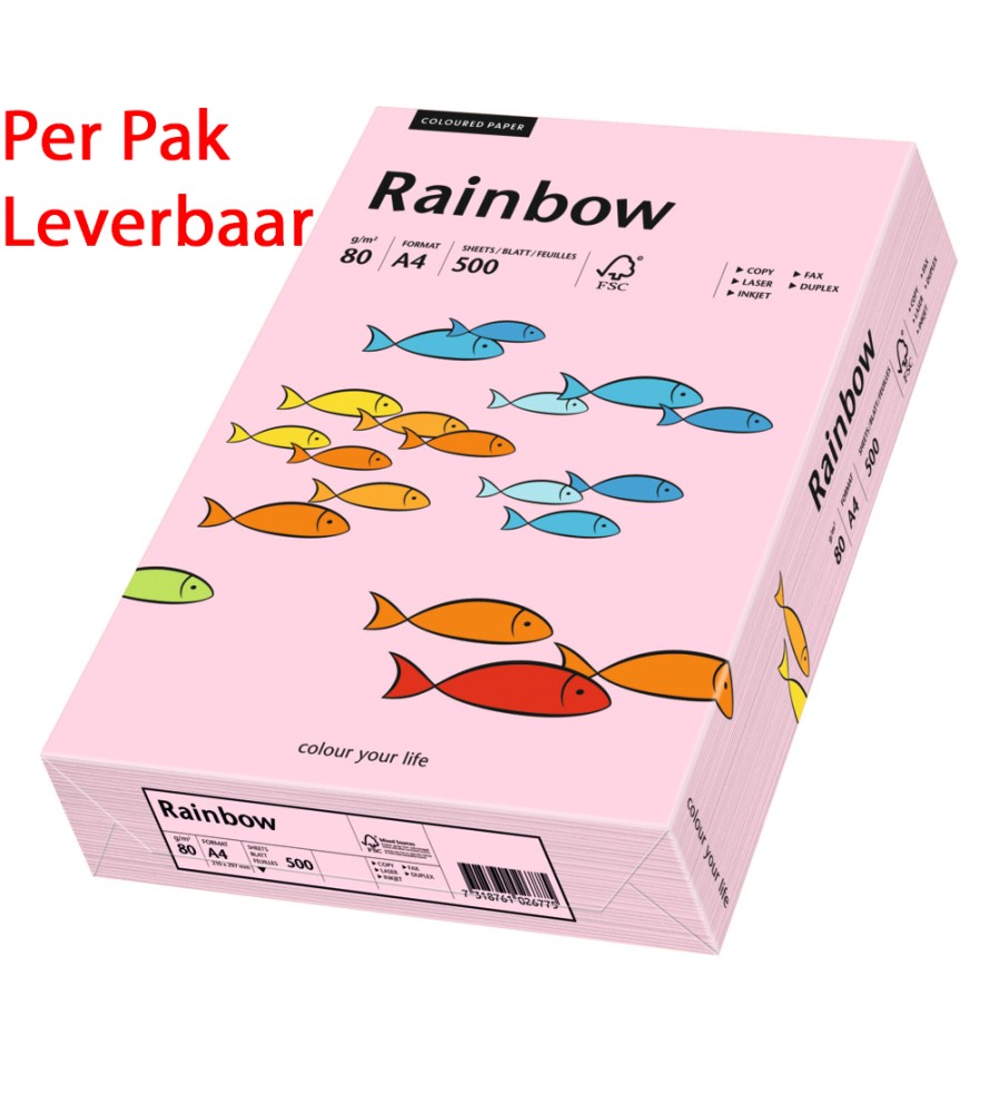 Rainbow  - Licht rose - 54 - A4 - 230 g/m2 - 250 vel