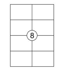 Wit - 160 GM - A4 (74,25x105) ) - 125 vel - 8x Perforatie