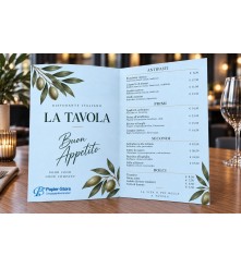 Lichtblauw - 160 GM - A4 - Enkele vouw