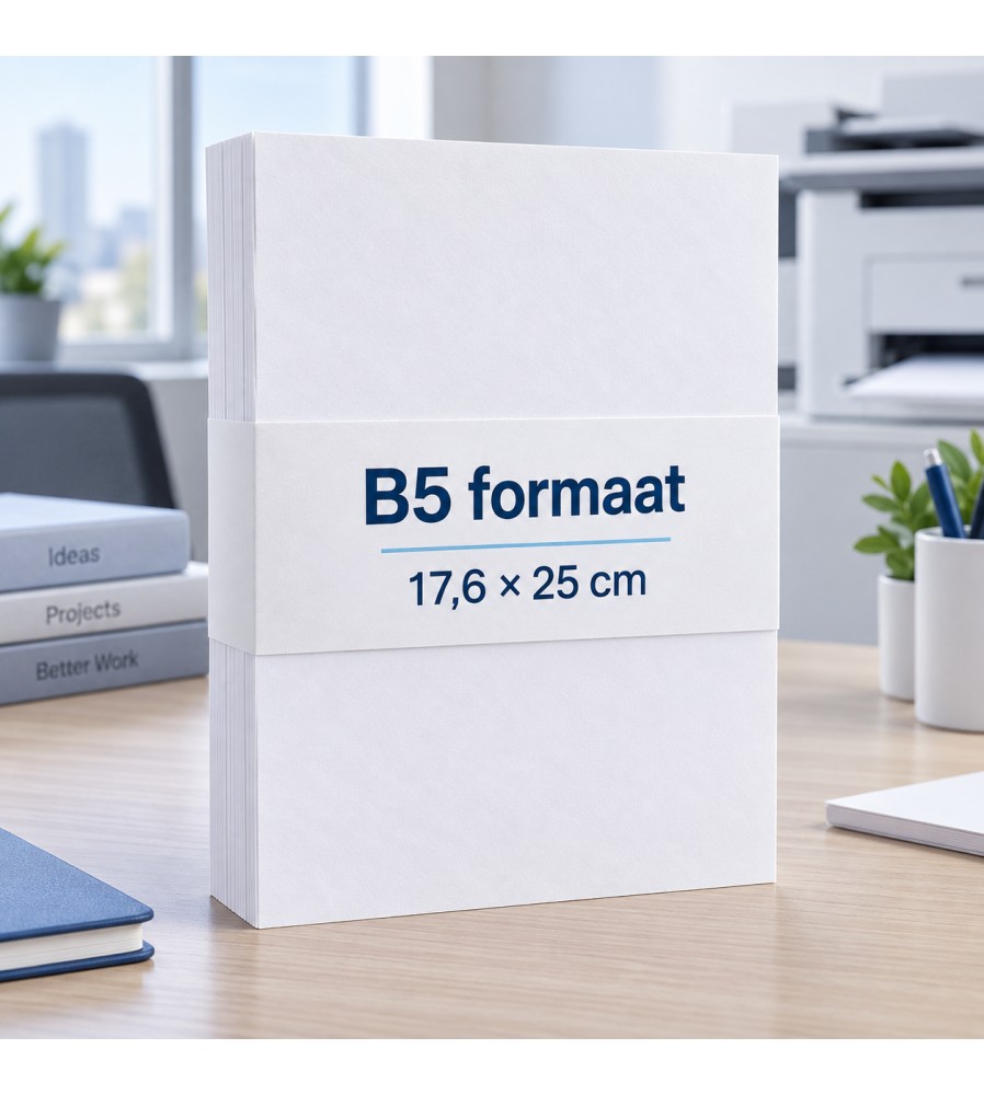 B5 formaat - 17,6 x 25 cm - 80 GM - 500 vel