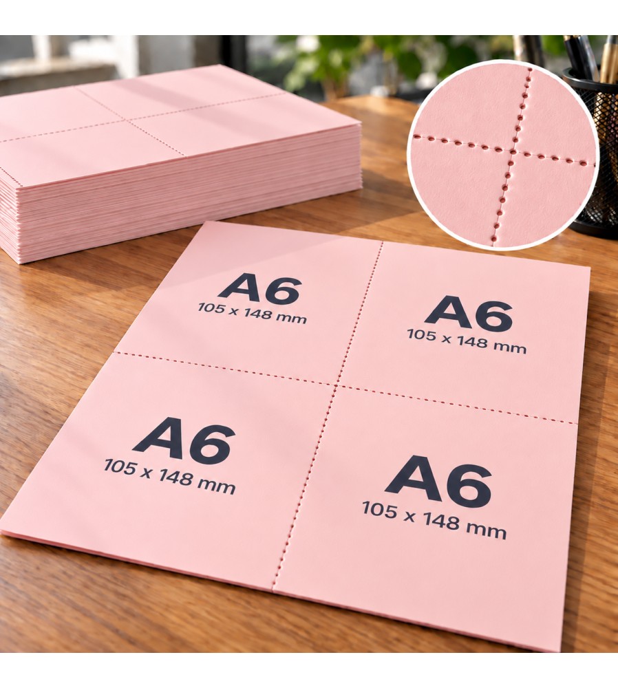 Rose - 160 GM - A4 (4xA6) -  Perforatie