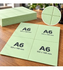 Lichtgroen - 160 GM - A4 (4xA6) -  Perforatie