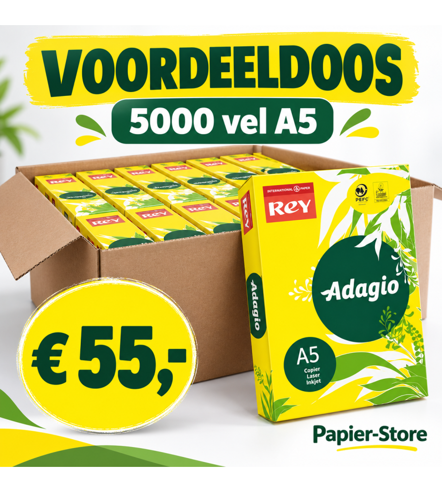 Voordeeldoos - Creme - 80 GM - A5 - 5000 vel