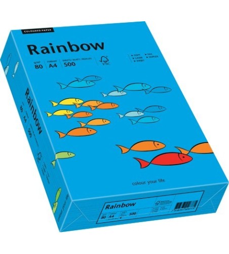 Rainbow  - Intensief Blauw - 88 - A4 - 80 g/m2 - 500 vel